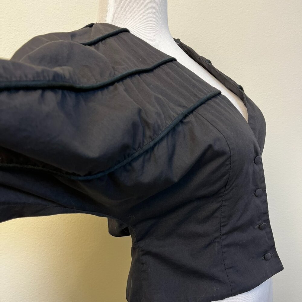 Vintage Chacok France Lightweight Jacket/Blouse – Puff Sleeve & Piped Detail